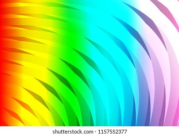 Light Multicolor, Rainbow vector cover with long lines. Decorative shining illustration with lines on abstract template. The pattern can be used as ads, poster, banner for commercial.