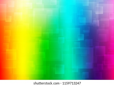 Light Multicolor, Rainbow vector cover in polygonal style. Rectangles on abstract background with colorful gradient. Pattern for busines ad, booklets, leaflets