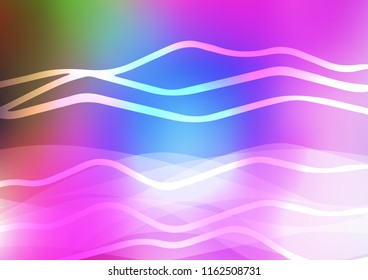 Light Multicolor, Rainbow vector cover with long lines. Glitter abstract illustration with colored sticks. Smart design for your business advert.
