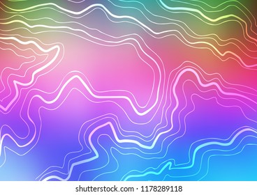 Light Multicolor, Rainbow vector cover with long lines. Glitter abstract illustration with colored sticks. Best design for your ad, poster, banner.