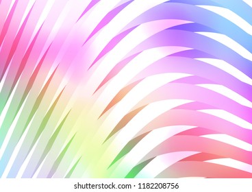 Light Multicolor, Rainbow vector cover with long lines. Decorative shining illustration with lines on abstract template. The pattern can be used as ads, poster, banner for commercial.