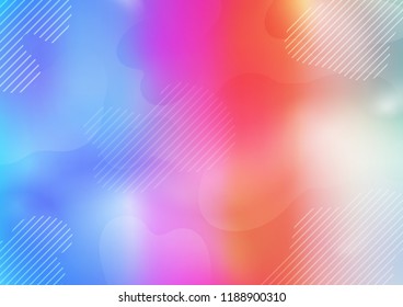 Light Multicolor, Rainbow vector cover with long lines. Blurred decorative design in simple style with lines. The template can be used as a background.
