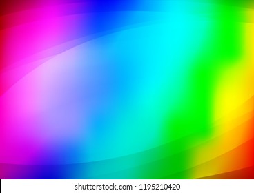 Light Multicolor, Rainbow vector cover with long lines. Glitter abstract illustration with colored sticks. The pattern can be used for websites.
