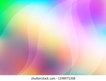Light Multicolor, Rainbow vector cover with long lines. Decorative shining illustration with lines on abstract template. Smart design for your business advert.