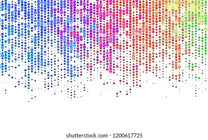 Light Multicolor, Rainbow vector cover with spots. Blurred decorative design in abstract style with bubbles. Design for posters, banners.