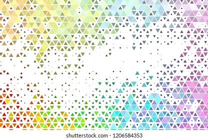 Light Multicolor, Rainbow vector cover in polygonal style. Triangles on abstract background with colorful gradient. Pattern can be used for websites.