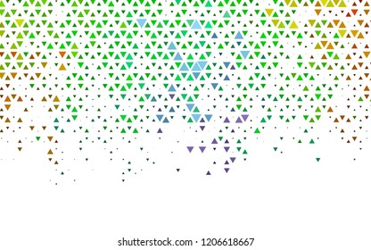 Light Multicolor, Rainbow vector cover in polygonal style. Decorative design in abstract style with triangles. Pattern for busines ad, booklets, leaflets