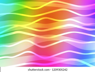 Light Multicolor, Rainbow vector cover with long lines. Glitter abstract illustration with colored sticks. The pattern can be used as ads, poster, banner for commercial.