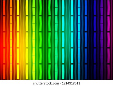 Light Multicolor, Rainbow vector cover with long lines. Blurred decorative design in simple style with lines. The template can be used as a background.