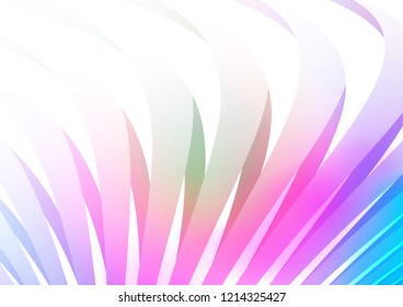 Light Multicolor, Rainbow vector cover with long lines. Shining colored illustration with narrow lines. The pattern can be used for busines ad, booklets, leaflets