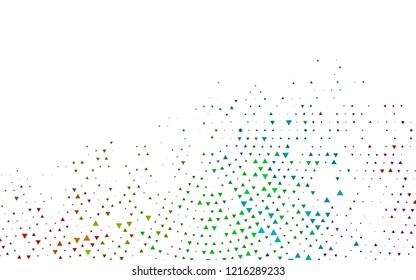 Light Multicolor, Rainbow vector cover in polygonal style. Abstract gradient illustration with triangles. Pattern can be used for websites.