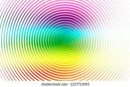 Light Multicolor, Rainbow vector cover with spots. Blurred bubbles on abstract background with colorful gradient. Design for posters, banners.