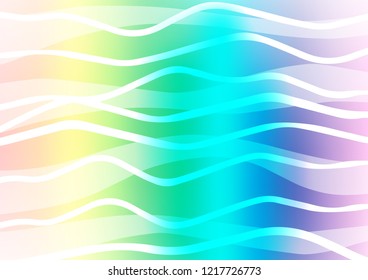 Light Multicolor, Rainbow vector cover with long lines. Blurred decorative design in simple style with lines. Best design for your ad, poster, banner.