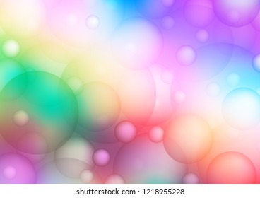 Light Multicolor, Rainbow vector cover with spots. Modern abstract illustration with colorful water drops. New design for ad, poster, banner of your website.