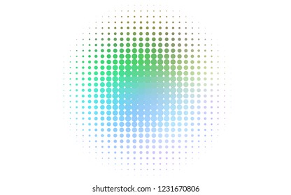 Light Multicolor, Rainbow vector cover with spots. Glitter abstract illustration with blurred drops of rain. Design for posters, banners.