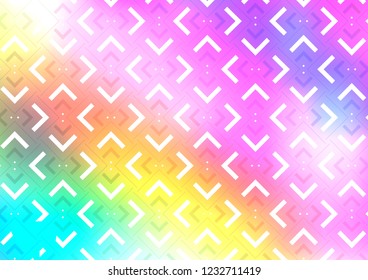 Light Multicolor, Rainbow vector cover with long lines. Glitter abstract illustration with colored sticks. The pattern can be used for busines ad, booklets, leaflets