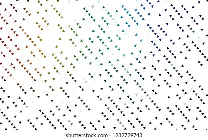 Light Multicolor, Rainbow vector cover in polygonal style. Illustration with set of colorful triangles. Modern template for your landing page.