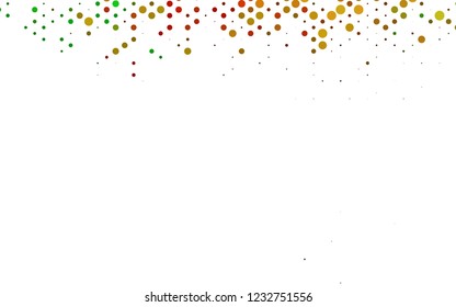 Light Multicolor, Rainbow vector cover with circles. Glitter abstract illustration with blurred drops of rain. Design for posters, banners.