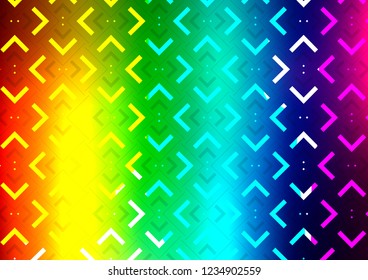 Light Multicolor, Rainbow vector cover with long lines. Modern geometrical abstract illustration with staves. The pattern can be used for busines ad, booklets, leaflets