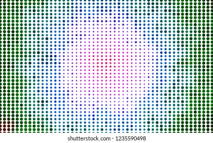 Light Multicolor, Rainbow vector cover with spots. Glitter abstract illustration with blurred drops of rain. Design for business adverts.