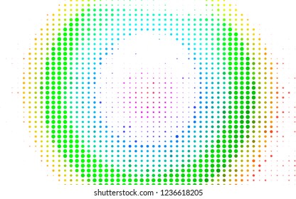 Light Multicolor, Rainbow vector cover with spots. Illustration with set of shining colorful abstract circles. Pattern for ads, leaflets.