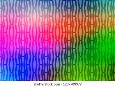 Light Multicolor, Rainbow vector cover with long lines. Glitter abstract illustration with colored sticks. The pattern can be used for busines ad, booklets, leaflets
