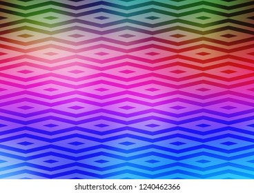 Light Multicolor, Rainbow vector cover in polygonal style. Triangles on abstract background with colorful gradient. Template for wallpapers.