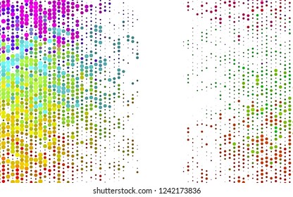 Light Multicolor, Rainbow vector cover with spots. Abstract illustration with colored bubbles in nature style. Design for posters, banners.