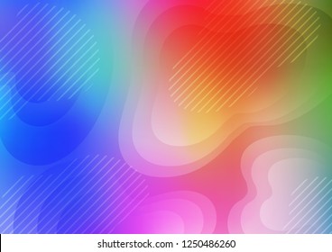 Light Multicolor, Rainbow vector cover with long lines. Glitter abstract illustration with colored sticks. Best design for your ad, poster, banner.
