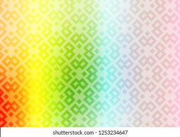 Light Multicolor, Rainbow vector cover in polygonal style. Illustration with set of colorful rectangles. The template can be used as a background.