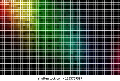Light Multicolor, Rainbow vector cover in polygonal style. Illustration with set of colorful rectangles. Pattern for busines ad, booklets, leaflets