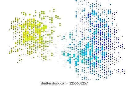 Light Multicolor, Rainbow vector cover with spots. Blurred bubbles on abstract background with colorful gradient. Pattern for beautiful websites.