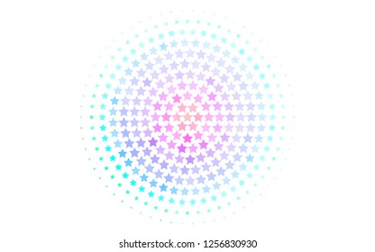 Light Multicolor, Rainbow vector cover with small and big stars. Stars on blurred abstract background with gradient. The template can be used as a background.