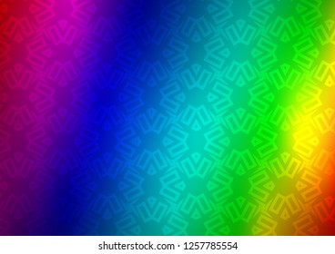 Light Multicolor, Rainbow vector cover in triangles, cubes. Abstract gradient illustration with triangles, cubes. Pattern can be used for websites.