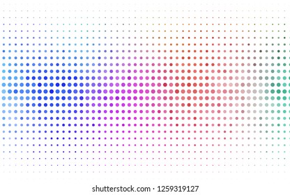 Light Multicolor, Rainbow vector cover with spots. Blurred bubbles on abstract background with colorful gradient. Pattern for ads, booklets.