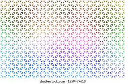 Light Multicolor, Rainbow vector cover in polygonal style. Decorative design in abstract style with triangles. Smart design for your business advert.
