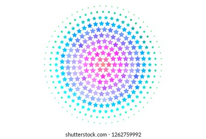 Light Multicolor, Rainbow vector cover with small and big stars. Stars on blurred abstract background with gradient. The pattern can be used for new year ad, booklets.