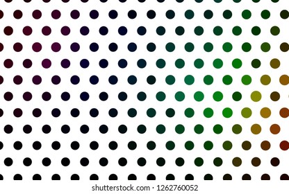 Light Multicolor, Rainbow vector cover with spots. Blurred bubbles on abstract background with colorful gradient. Pattern for ads, leaflets.