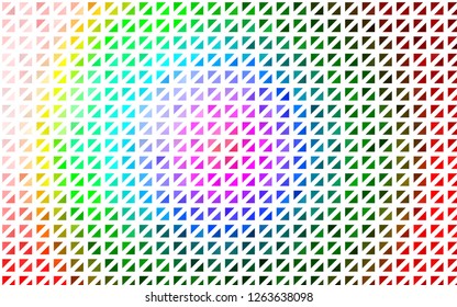 Light Multicolor, Rainbow vector cover in polygonal style. Triangles on abstract background with colorful gradient. Pattern can be used for websites.