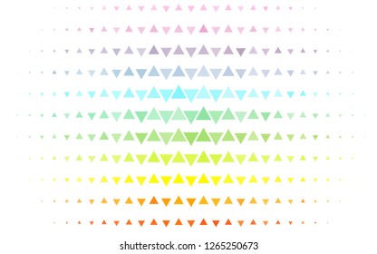 Light Multicolor, Rainbow vector cover in polygonal style. Triangles on abstract background with colorful gradient. Pattern for commercials.