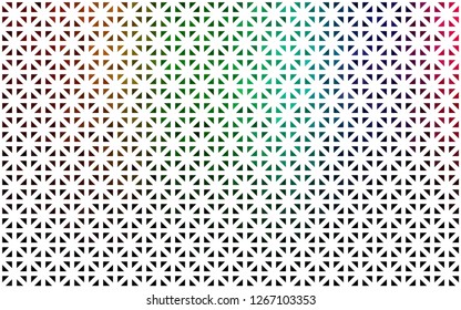Light Multicolor, Rainbow vector cover in polygonal style. Glitter abstract illustration with triangular shapes. Smart design for your business advert.