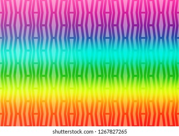 Light Multicolor, Rainbow vector cover with long lines. Decorative shining illustration with lines on abstract template. The pattern can be used for websites.