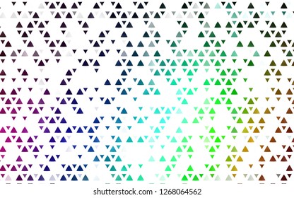 Light Multicolor, Rainbow vector cover in polygonal style. Decorative design in abstract style with triangles. Best design for your ad, poster, banner.