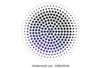 Light Multicolor, Rainbow vector cover with small and big stars. Blurred decorative design in simple style with stars. The pattern can be used for websites.
