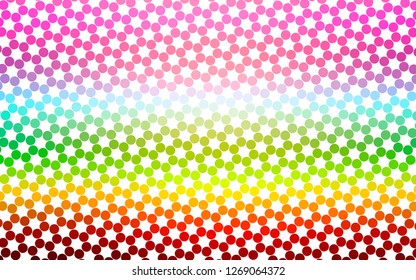 Light Multicolor, Rainbow vector cover with spots. Glitter abstract illustration with blurred drops of rain. Design for business adverts.
