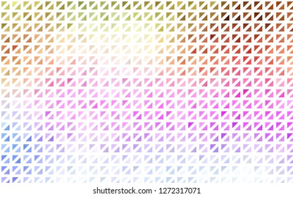 Light Multicolor, Rainbow vector cover in polygonal style. Glitter abstract illustration with triangular shapes. Pattern can be used for websites.