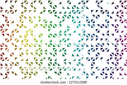 Light Multicolor, Rainbow vector cover in polygonal style. Beautiful illustration with triangles in nature style. Best design for your ad, poster, banner.