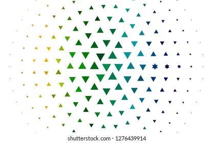 Light Multicolor, Rainbow vector cover in polygonal style. Glitter abstract illustration with triangular shapes. Pattern can be used for websites.