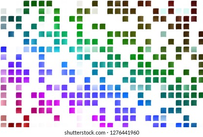 Light Multicolor, Rainbow vector cover in polygonal style. Abstract gradient illustration with rectangles. Modern template for your landing page.