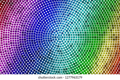 Light Multicolor, Rainbow vector cover in polygonal style. Rectangles on abstract background with colorful gradient. Pattern for commercials.